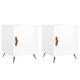 Bedside Cabinets 2 pcs High Gloss White 40x40x50 cm Engineered Wood 827505