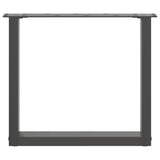 Coffee Table Legs U-Shaped 2 pcs Anthracite 50x cm Steel 4013158