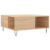 Coffee Table Sonoma Oak 80x80x36.5 cm Engineered Wood 830783