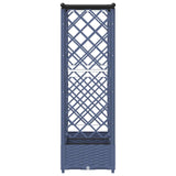 Raised Bed with Trellis and Roof Grey 164 x 40 x 123 cm PP 42032564