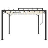 Gazebo with Louvered Roof 3x3 m Cream Fabric and Aluminium 313924