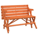 Picnic Table with Benches Solid Wood Fir 2-in-1 Convertible 4008992