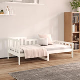 Day Bed without Mattress White 90x190 cm Single Solid Wood Pine 820732