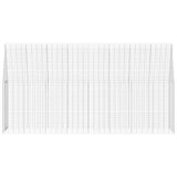Rabbit Cage Silver 400 x 100 x 210 cm Galvanised Steel 42019243