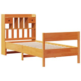 Bookcase Bed without Mattress Wax Brown 75x190 cm Small Single Solid Wood Pine 3323052