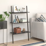 3-Tier Leaning Shelf Black 64x34x116 cm 336372