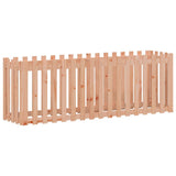 Garden Raised Bed with Fence Design 200x50x70 cm Solid Wood Douglas 832515