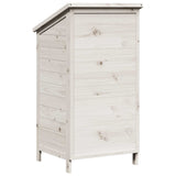 Garden Shed with Roof White 59 x 56 x 113.5 cm Solid Fir Wood 42033453