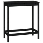 5 Piece Bar Set Black Solid Wood Pine 3124701