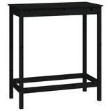 5 Piece Bar Set Black Solid Wood Pine 3124701