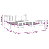 Bed Frame without Mattress Wax Brown 160x200 cm Solid Wood Pine 844399