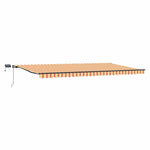Retractable Awning Manual Yellow and orange 600 x 300 cm Fabric 3331602