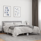 Bed Frame without Mattress Grey Sonoma 160x200 cm 3280185