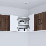 Wall Corner Cabinet LUCCA Brown Oak 57 x 57 x 40 cm 884962