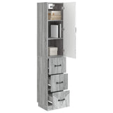 Cabinet Set 2 pcs Grey Sonoma 33 x 34.5 x 87 cm Engineered Wood 3416814
