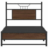 Bed Frame without Mattress Brown Oak 90x190 cm Single Engineered Wood 4107008