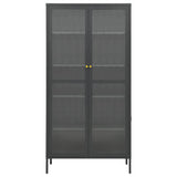 Display Cabinet Anthracite 90x40x180 cm Steel and Tempered Glass 336081