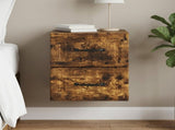Wall-Mounted Bedside Cabinet Smoked Oak 34.5 x 33 x 40 cm 899325