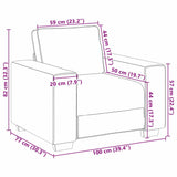 Sofa Set with Cushion 3 pcs Grey 219 x 77 x 82 cm Fabric 3324658