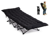 Folding Camping Cot Bed with Soft Pad, Portable Outdoor Cot, Adults Sleeping Bed for Home Office Nap 92690185