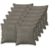 Cushion with Pillow HOUTEN 12 pcs Light Grey Velvet 932784