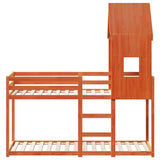 Bunk Bed without Mattress Wax Brown 90x200 cm Solid Wood Pine 3281999