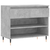 Shoe Cabinet Concrete Grey 70x36x60 cm Engineered Wood 831432