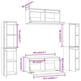 TV Cabinets 6 pcs Solid Wood Pine 3100264