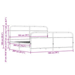 Metal Bed Frame without Mattress Sonoma Oak 193x203 cm 3318654