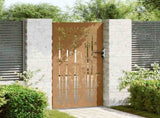 Garden Gate 85 x 175 cm Powder-coated steel Black Lockable 153236