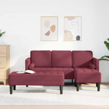 Sofa Set 2 pcs Wine red 173 x 131 x 67 cm Fabric 3329255