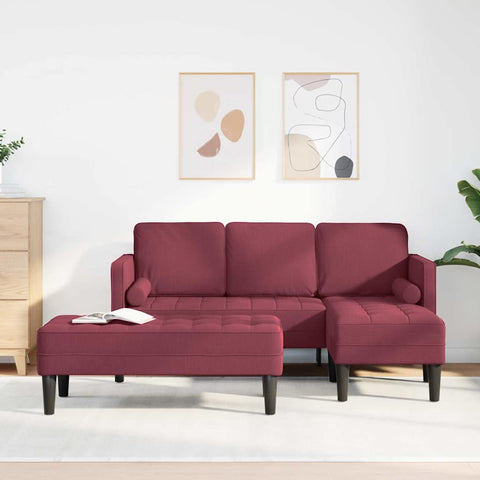 Sofa Set 2 pcs Wine red 173 x 131 x 67 cm Fabric 3329255