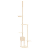 Floor to Ceiling Cat Tree Cream 258.5-284.5 cm 171717
