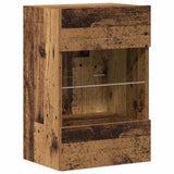 Wall Cabinets with LED Lights for TV 2 pcs Old Wood 40x30x60,5 cm 857680