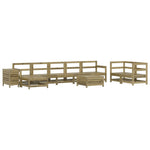 ZNTS 10 Piece Garden Sofa Set Impregnated Wood Pine 3250655