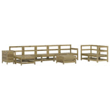 ZNTS 10 Piece Garden Sofa Set Impregnated Wood Pine 3250655