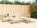 5 Piece Garden Sofa Set Solid Wood Pine 3216955