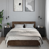 Bedside Cabinets 2 pcs Black 40x31x50 cm Engineered Wood 848675