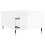 Coffee Table High Gloss White 55x55x36.5 cm Engineered Wood 830750