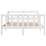 Bed Frame without Mattress White 120x200 cm Solid Wood Pine 3306579