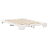 Bed Frame White 140 x 220 cm Solid Pine Wood 872921