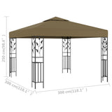 Gazebo 3x3 m Taupe 180 g/m 312243