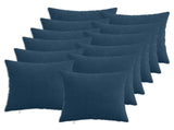 Cushion Cover 12 pcs HEERLEN Navy Blue 50 x 50 cm Corduroy 910899