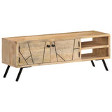 TV Cabinet 110x30x40 cm Solid Mango Wood 328312