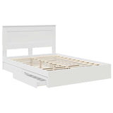 Storage Bed with Headboard White 150 x 200 cm Engineered Wood 3410234