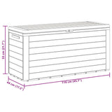 49443 Garden Storage Box Brown 116x44x55 cm