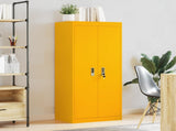 Storage Cabinet Mustard Yellow 60 x 40 x 140 cm Steel 891739