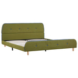 Bed Frame without Mattress Green Fabric 135x190 cm Double 281113