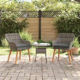 Garden Chair 2 pcs Grey 62.5 x 55 x 82 cm Poly Rattan 42006214