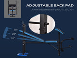 Adjustable Weight Bench with Leg Developer Barbell Rack for Lifting and Strength Training T3398P349218